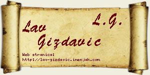 Lav Gizdavić vizit kartica